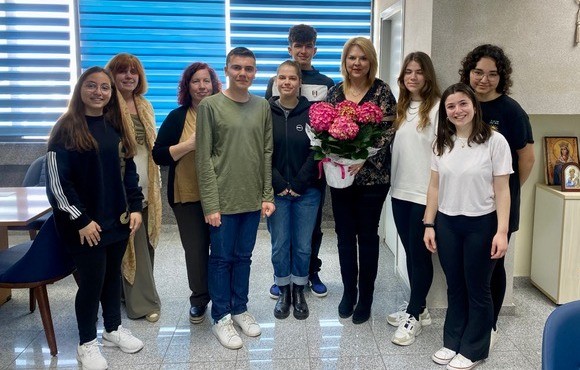 Με προτάσεις για την αναβάθμιση της Χαλκίδας πήγαν στην Δήμαρχο μαθητές του 1ου Λυκείου Χαλκίδας