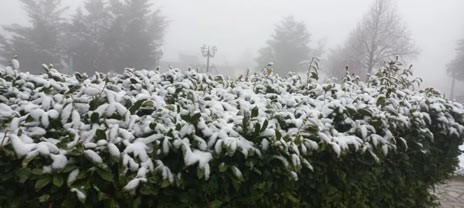 Χιονίζει στα ορεινά της Λάρισας