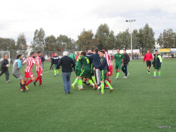 ΟΛΥΜΠΙΑΚΟΣ ΧΑΛΚΙΔΑΣ-ΗΡΑΚΛΗΣ ΨΑΧΝΩΝ 1-1: Γκολ στο 94' και ...ξύλο