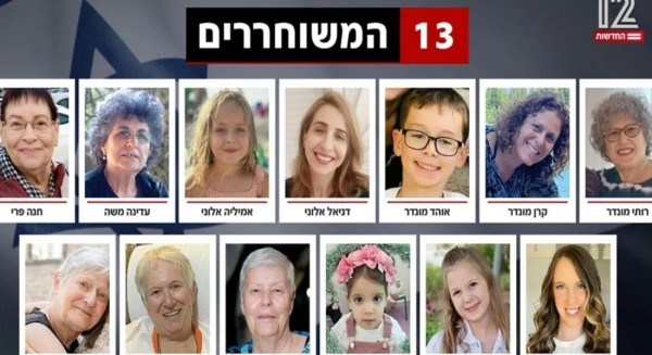 Εννέα γυναίκες και τέσσερα παιδιά από το Ισραήλ απελευθέρωσε η Χαμάς (Video)