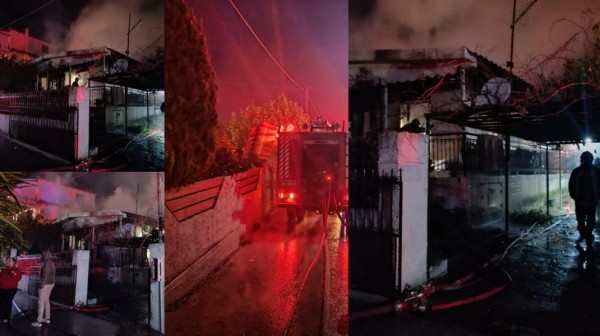 ΕΡΕΤΡΙΑ: Κάηκε ολοσχερώς μονοκατοικία τα ξημερώματα της Πρωτοχρονιάς