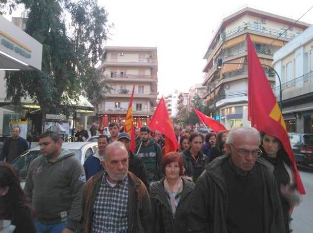 Δυναμικό συλλαλητήριο κατά των μνημονίων από το ΚΚΕ στη Χαλκίδα