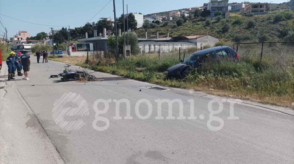 ΧΑΛΚΙΔΑ Σοβαρό τροχαίο ατύχημα με θύμα μοτοσικλετιστή στα Δύο Δένδρα