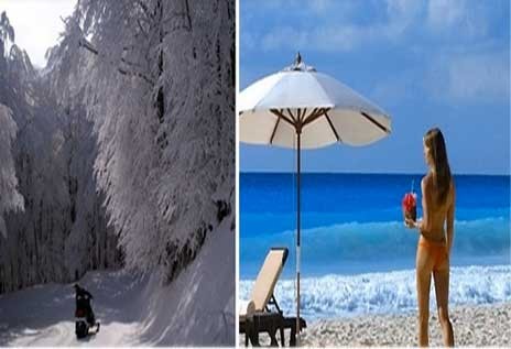 Χιόνια στην βόρεια Ελλάδα, καύσωνας στην Κρήτη