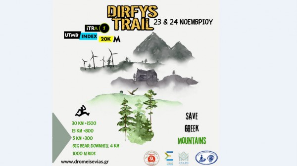 ΣΤΕΝΗ ΕΥΒΟΙΑΣ: Το Dirfys Trail Run επιστρέφει το Σαββατοκύριακο 23-24 Νοεμβρίου