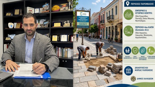 ΧΑΛΚΙΔΑ: 500.000 ευρώ για την αναβάθμιση των πεζόδρομων - Ποιες περιοχές αλλάζουν όψη