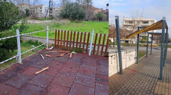 ΔΗΜΟΣ ΧΑΛΚΙΔΕΩΝ: Νέοι βανδαλισμοί σε παιδική χαρά στη Λιανή Άμμο και σε πλατεία στο Βασιλικό (φωτό)