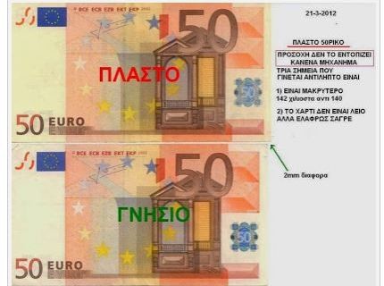 Κυκλοφορούσαν με πλαστά χαρτονομίσματα των 50 ευρώ