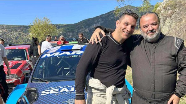 Ο Χαλκιδέος οδηγός Δαυίδ Μέριανος έτρεξε στην ανάβαση της Πορταριάς μαζί με τον πρόεδρο της ΑΕΚ
