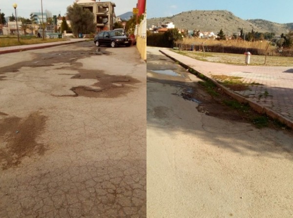 Δρόμοι κατάλληλοι μόνο για γαϊδούρια σε συνοικία της Χαλκίδας