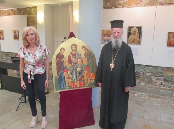 ΚΥΜΗ: Ο Μητροπολίτης κ. Σεραφείμ σε έκθεση Βυζαντινής Αγιογραφίας