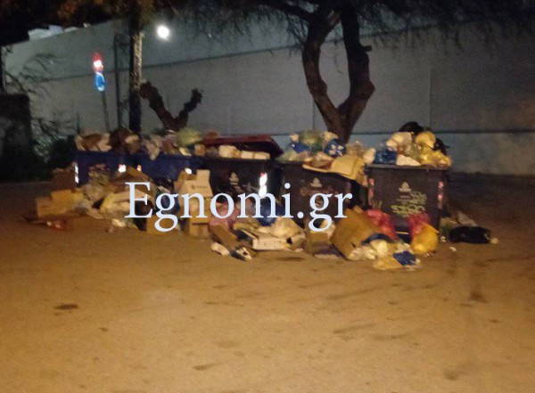 ΧΑΛΚΙΔΑ - ΚΑΝΗΘΟΣ: Ξεχείλισαν από σκουπίδια οι κάδοι