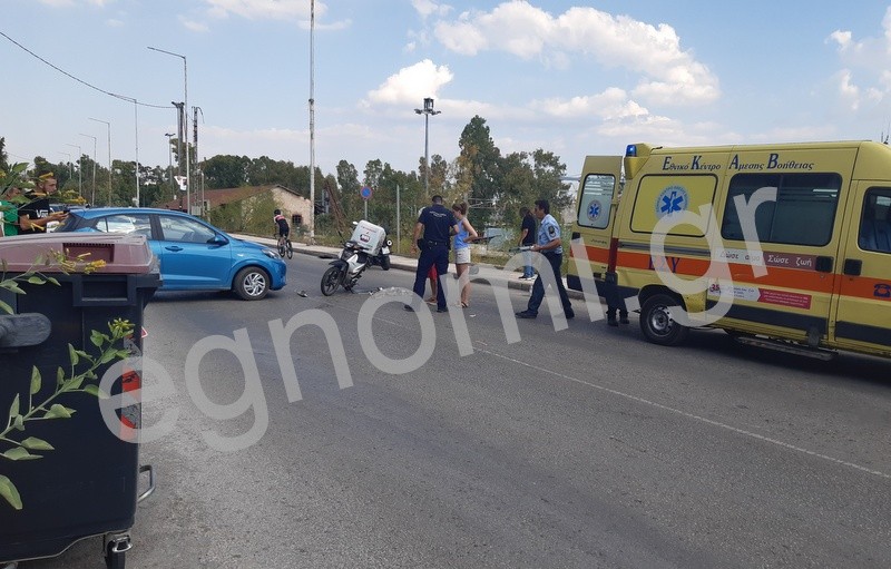 ΧΑΛΚΙΔΑ: Τραυματίστηκε ντελιβεράς στη Λεωφόρο Αθηνών