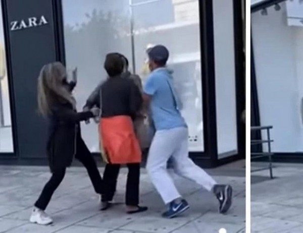ΓΛΥΦΑΔΑ: Έπεσε ξύλο ανάμεσα σε δύο γυναίκες έξω από πολυκατάστημα (VIDEO)