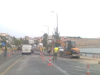 Έσκαψαν κάθετα τον Περιφερειακό της Xαλκίδας