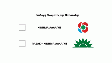 ΠΑΣΟΚ - ΚΙΝΑΛ: Το ψηφοδέλτιο για την αλλαγή ονόματος