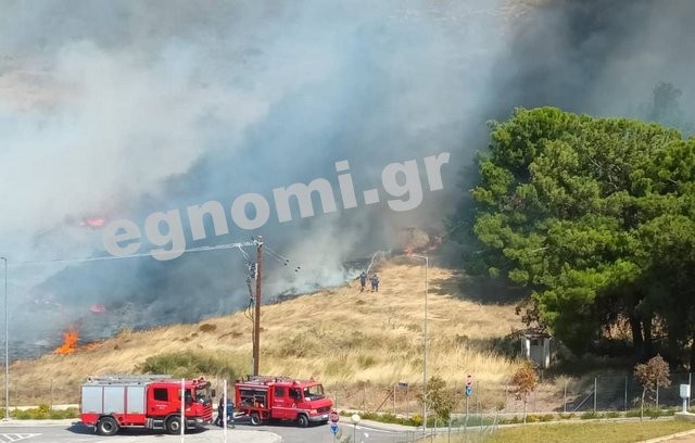 ΧΑΛΚΙΔΑ: Φωτιά πίσω από το Νοσοκομείο - Όλη η πόλη έχει πνιγεί στο καπνό (φωτορεπορτάζ)