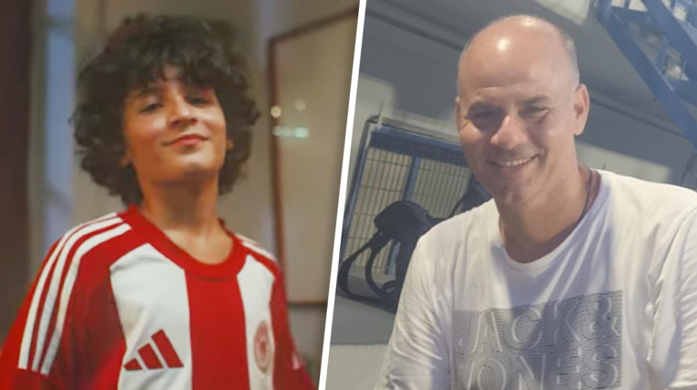 Ο μικρός Νικόλας φόρεσε πρώτος την επετειακή φανέλα του Ολυμπιακού