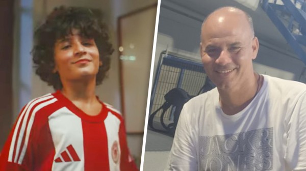 Ο μικρός Νικόλας φόρεσε πρώτος την επετειακή φανέλα του Ολυμπιακού