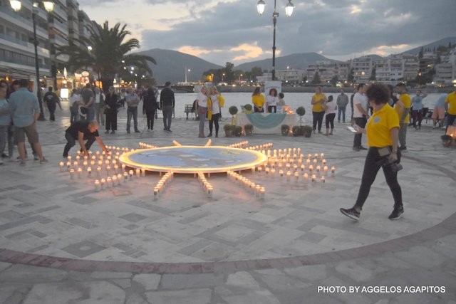 ΣΤΡΟΓΓΥΛΟ ΧΑΛΚΙΔΑ: Έφτιαξαν ήλιο από κεριά για καλό σκοπό
