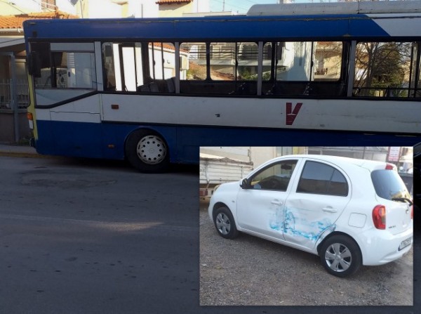 ΧΑΛΚΙΔΑ: Σχολικό λεωφορείο γεμάτο παιδιά τράκαρε με ΙΧ στο Πάρκο Ελευθερίας