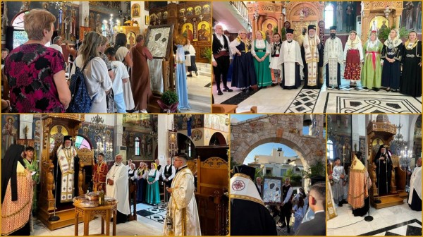 Πλήθος πιστών υποδέχθηκε την Παναγία τη Φανερωμένη στα Λουτρά Αιδηψού