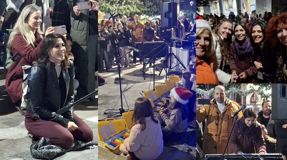 Χριστουγεννιάτικες μελωδίες και παιδικές φωνές στο κέντρο της Χαλκίδας