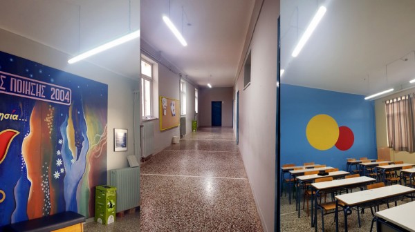 Φωτίστηκε το Γυμνάσιο Ψαχνών με νέα LED φωτιστικά