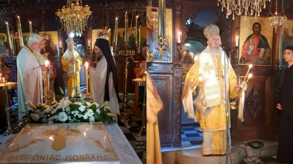 ΜΟΝΗ ΓΑΛΑΤΑΚΗ ΛΙΜΝΗΣ: Μνημόσυνο για την μακαριστή ηγουμένη Φεβρωνία από δύο Αρχιερείς