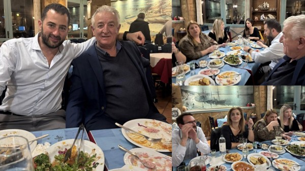 ΣΠΑΝΟΣ - ΒΑΡΔΑΚΩΣΤΑΣ: Σε ουζερί της παραλίας μετά την αναβολή της εκδήλωσης της Νέας Δημοκρατίας