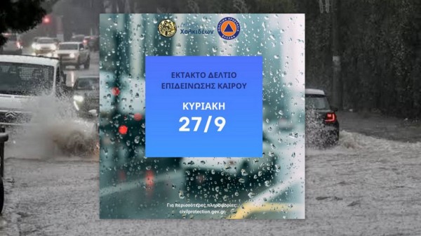 ΚΑΚΟΚΑΙΡΙΑ ΤΗΝ ΚΥΡΙΑΚΗ: Τα τηλέφωνα έκτακτης ανάγκης στον Δήμο Χαλκιδέων