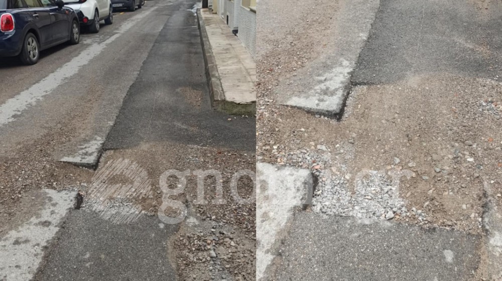 Λακκούβα- παγίδα σε κεντρικό δρόμο της Χαλκίδας