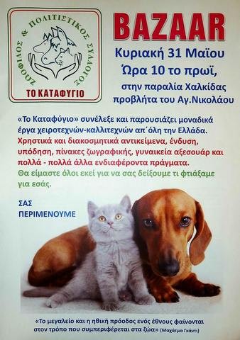 Μπαζάρ για ζωόφιλους στην παραλία της Χαλκίδας